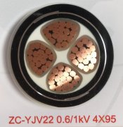 ZC-YJV22-4X95 阻燃交聯(lián)聚乙烯絕緣鋼帶鎧裝電力電纜